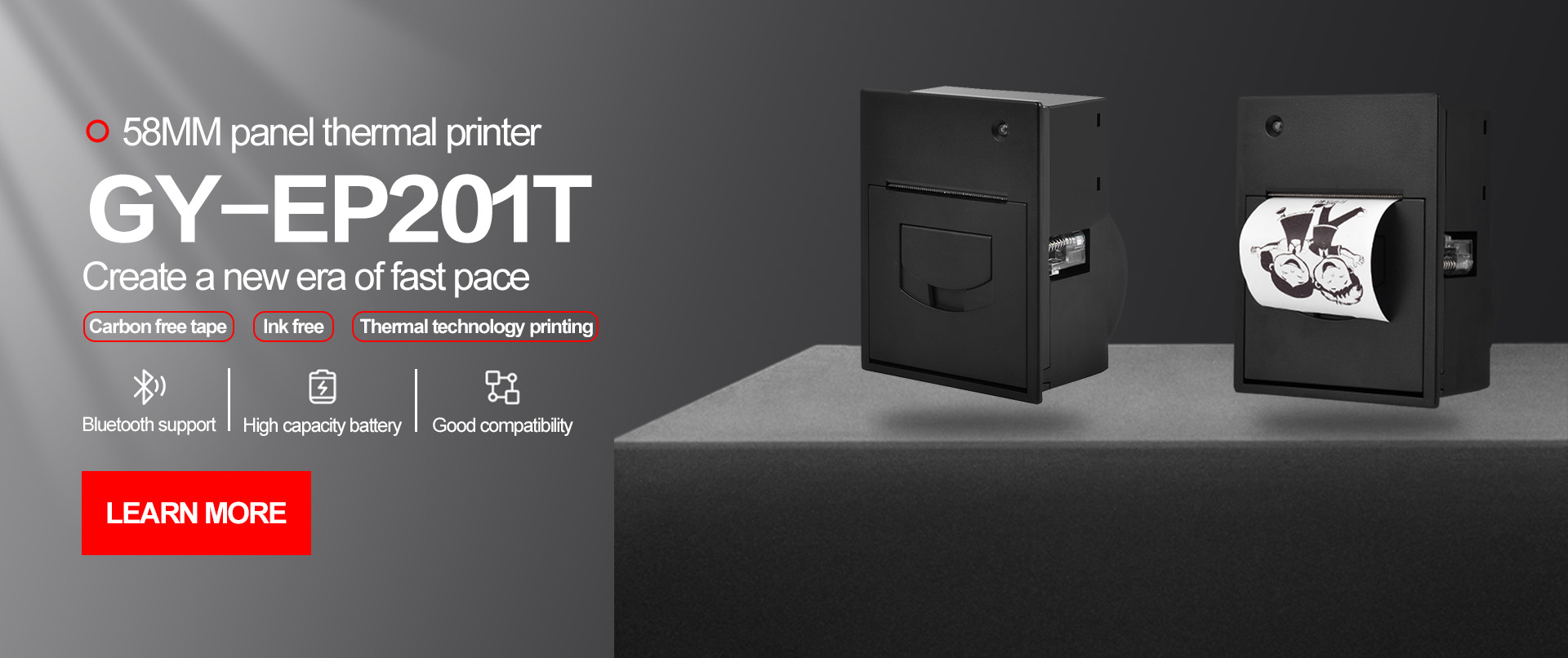 Lightweight thermal printer